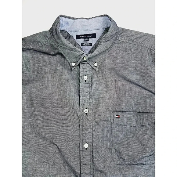 Tommy Hilfiger Classic Fit Size 3XL Men's Charcoal Gray Embroidered Pocket Logo - Picture 5 of 10